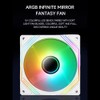 TZMRIT Reverse Flow RGB Fan 140 mm White 5 V