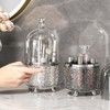 Snblzhef Makeup Brush Holder with Lid 360 Rotating Clear Dustproof