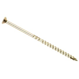 6mm x 100mm (40mm) (Pack of 20) Yellow 'M' Hardened Countersunk Torx Wood Timber Construction Screw Sleepr Screws with Flat Head High Performacne Carpenter Screws