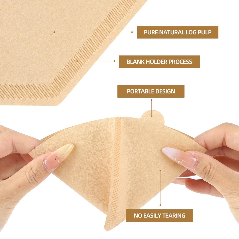 Coffee Filter #2, Unbleached Coffee Filters Cone Paper for Pour