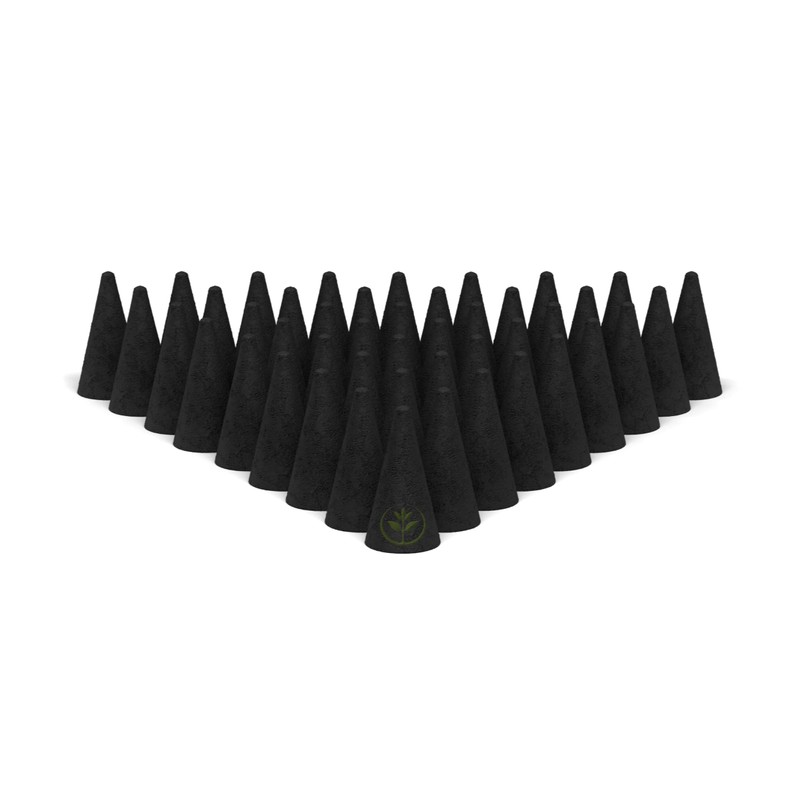 50 Unscented Charcoal Incense Cones 1" TOPFLOW - 100% Natural