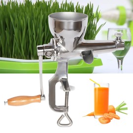 Multifunctional Manual Wheatgrass Juicers, Portable Stainless Steel Manual Wheatgrass Extractor Machine, Auto Filter Residue, Manual Juicer Extractor for Juicing Wheatgrass Kale Spinach Coriander