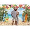 LIVUCEE 7x5ft Hawaiian Beach Photography Backdrop Summer Tropical Luau Palm