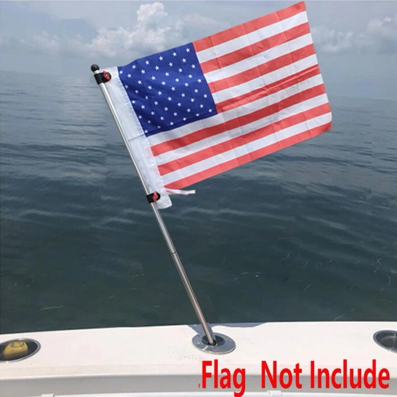 Brocraft Removable Boat T-Top Rod Holder Flag Pole / Boat