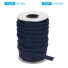 sourcing map Piping Cord Trim 30 Yards 1/2 Inch Piping Ribbon for Sewing DIY Crafts Fabric Edge Trimming Dark Blue