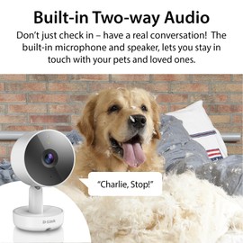 D-Link mydlink 2K (1440p) Indoor WiFi Camera, Night Vision, AI Person Detection, 2-Way Audio, SD/Cloud Recording (DCS-8350LH/RE) (Renewed)