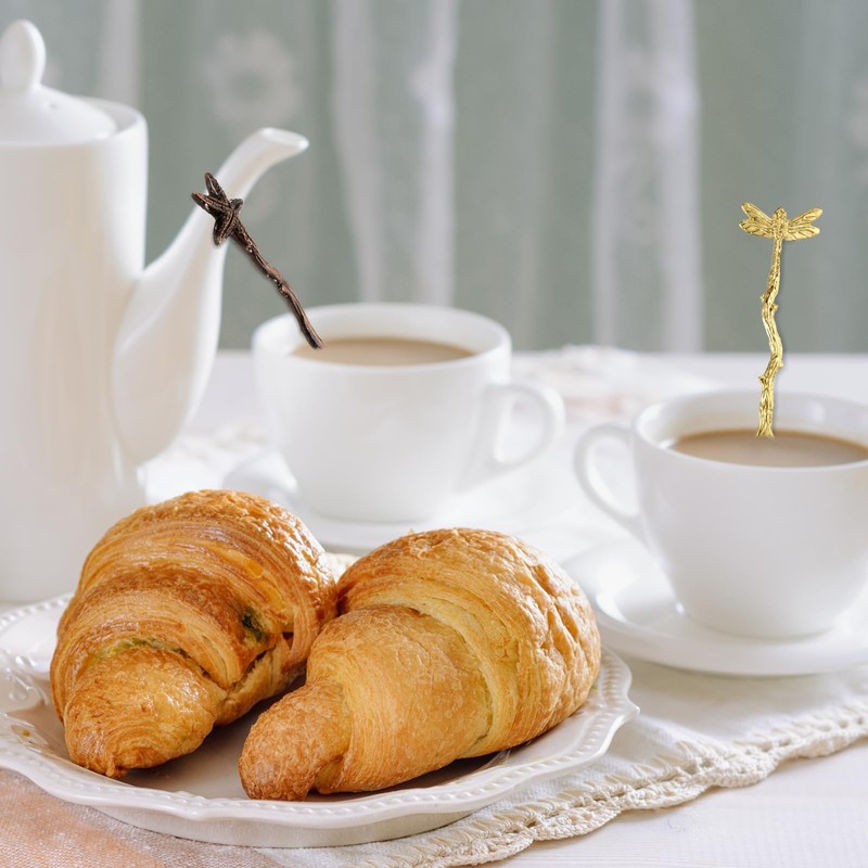 sourcing map 8pcs Star Shaped Spoons, 4.3 Inch Coffee Spoon,