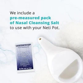 ANCIENT SECRETS Neti Pot Salt - Sal limpiadora nasal, sal pura no yodada para uso en olla de limpieza nasal, 10 onzas (paquete de 1)