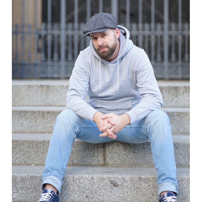 WEROR WEROR-322.1 Men's Peaked Cap - Flat Cap with Peak