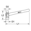 KS Tools 142.1508 Pin hammer, English form, 225g