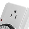 Mechanical Outlet Timer 24 Hours Cycle 3 Prong 2 Modes