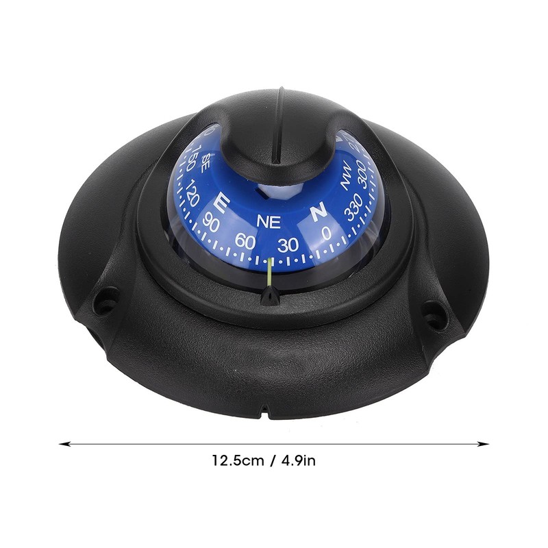 Boat Compass, Sea Dashboard Marine Compass Multi‑Functional Flush Mount High