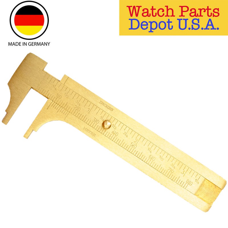 Grobet 80mm Brass Sliding Gauge Pocket Caliper 3 1/4" Inch