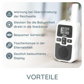 Alecto Baby DBX-80 Baby Monitor with Range of up to 3,000 Metres, White/Anthracite