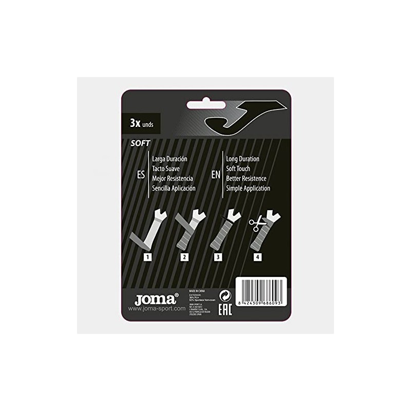 Joma One Size Overgrip Club, Black, One Size