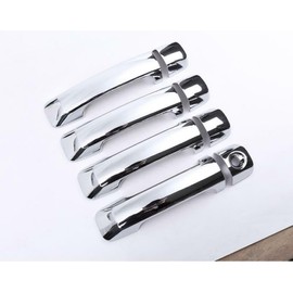 Chrome ABS Car Exterior Door Handle Cover Trim Fit forToyot-a Tundra 2007-2021 Sequoia 2008-2020 Crew Max 2008-2015,ABS Outside Door Handle Protector Cover Accessories