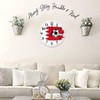 Football Theme Bahrain Minimalist Wood Clock 12 Inch Analog Round
