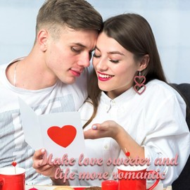 Heart Earrings for Women Valentines Day Gifts for Her Red Rhinestone Heart Dangle Earrings Valentines Day Accessories Gifts for Women 2025