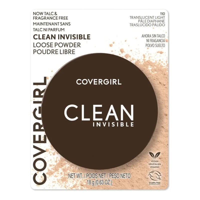 Polvo Suelto Covergirl Clean Invisible Translúcido Light 20