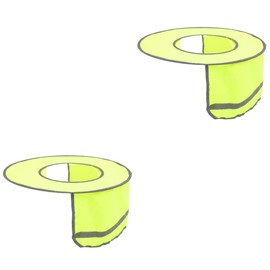 Operitacx 2 Stück Sonnenhut Schutzhelm Visier Hutkrempe Konstruktion Nacken Rand Hardhat Visor Hut mit voller Krempe Einfarbiger Stoff aus Polyester Yellow