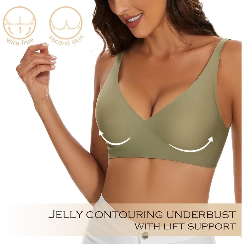 Ronronner Women's Bra, Comfort Bra, Removable Padded Bra, Seamless Full