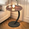 Hsingchi Modern Small Side Table, Round Bedside end Table, Simple