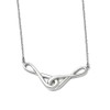 Stainless Steel Fancy Lobster Closure Polished Infinity Symbols Necklace 19