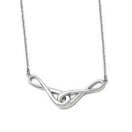 Stainless Steel Fancy Lobster Closure Polished Infinity Symbols Necklace 19 Inch - Jewelry Gift for Mom