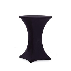 Yahpetes Chair Cover 1 Pcs Table Chair Cover Cocktail Tablecloth Round Spandex Lycra Stretch Cover Tablecloth for Bar, Wedding, Cocktail (Black, 24"X43")
