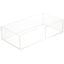 Boston International Napkin Holder Caddy, Guest Towel Size, Clear Acrylic