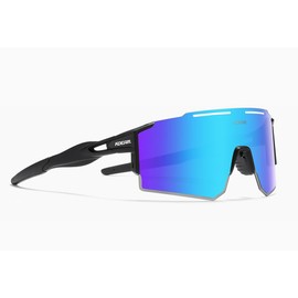 GoHZQ Polarised Sports Sunglasses for Men Womens Polarized Cycling Sunglasses UV400 Protection TR90 Superlight Frame Glasses for Driving, Fishing, Bike (Blue)