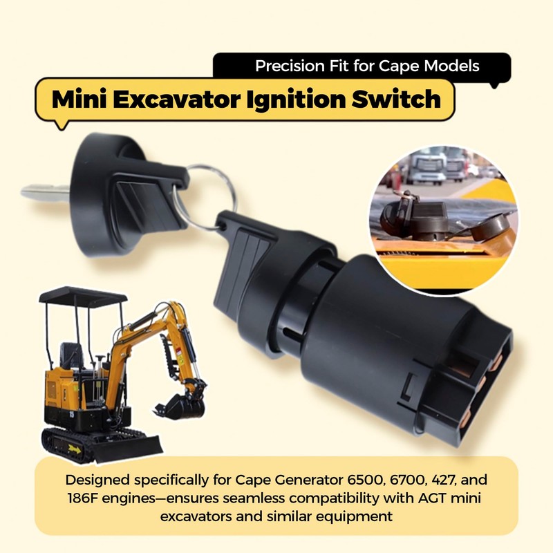 OKQX Ignition Switch for AGT Mini Excavator– Durable Mini Excavator