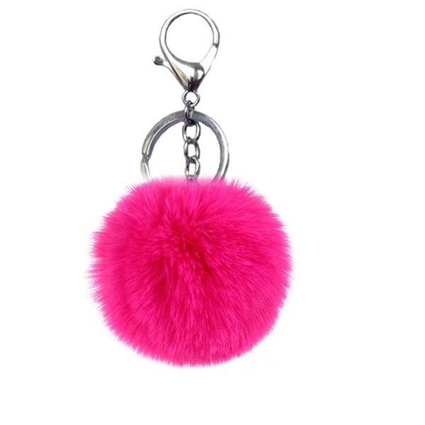 Xsclpomddy Pom Pom Keychain Artificial Fur Soft Ball Keychains Fluffy