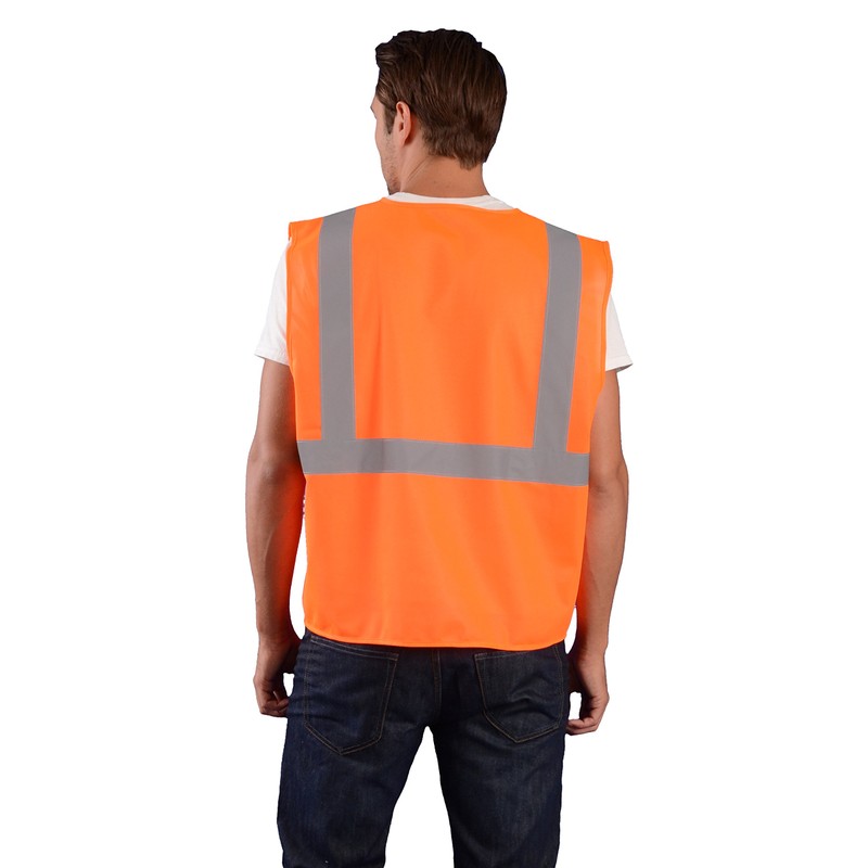 OccuNomix ECO-ISZ-OXL High Visibility Value Solid Standard Zipper Safety Vest,