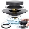 Matte Black Universal Tip Toe Tub Stopper Replacement, Pop Up