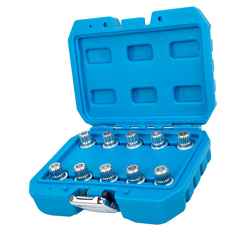 10Pcs Wheel Locking Lug Nut Key Set Remover Installation Anti‑Theft