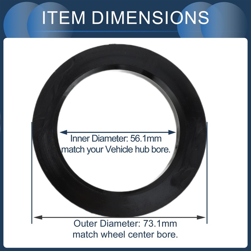 INFINAUTO Hub Centric Rings,56.1mm ID 73.1mm OD Car Wheel Hubrings