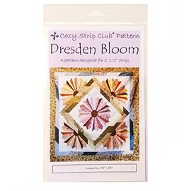 Cozy Quilt Designs 'Strip Club' Pattern - Dresden Bloom (Finished Project Size is 54" x 54")