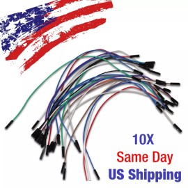 Brain Wire Single 1 Pin Dupont Connect Jumper Wire 20cm 24AWG Female to Female Line 10pcs