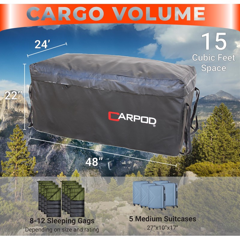 Carpod Waterproof Cargo Carrier Bag. Heavy Duty UV Protected Triple