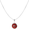 Silver Evil Eye Protection Necklace with RED Evil Eye Charm