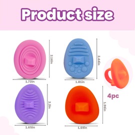 4Pcs Fidget Toys Adults Sensory Stone,Textured Worry Stone for Autism Kids Calming Down,Fidget Stress Toys for Students Anxiety Relief,Quiet Small Fidgets for Classroom Prizes,autistic adult must haves（dark）