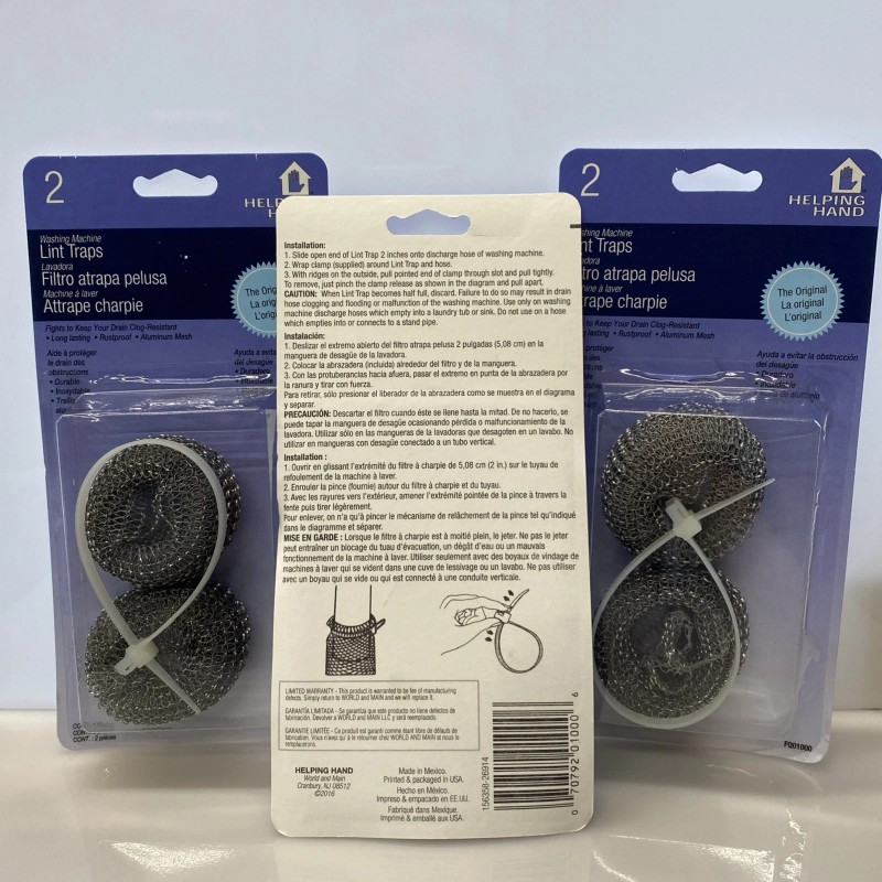 Helping Hand - Washing Machine Lint Traps - 3 Pack