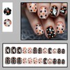 Halloween Polka Dots Press on Nails Short Square Fake Nails