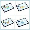 Odoorgames 140 Pcs Translucent Plastic Pattern Blocks,Shape Blocks,Tanagram Puzzles for