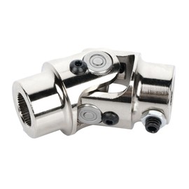 HbasdLH 3/4-36 Spline 3/4 Dd U-Joint for VW,for Ford,for Chevy Steering Shaft Coupler (Chrome,4Cr Alloy Steel)