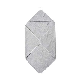 pippi Baby Organic Hooded Towel Swimwear Cover Up, gray