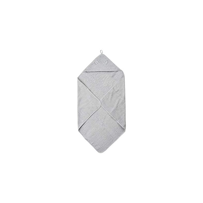 pippi Baby Organic Hooded Towel Swimwear Cover Up, gray