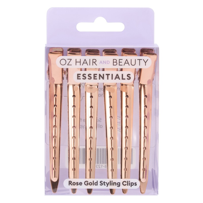 Oz Essentials Styling Clips - Rose Gold