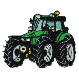 Tractor Green Tractor Tug Sew-On Patch for Iron-On or Sew On Clothes Embroidered Iron-On Patch Applique Tractor Patch Size 8.5 x 6.5 cm